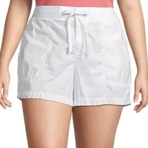 A.N.A. | White Mid-Rise Shortie Shorts | Size 14